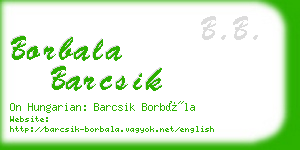 borbala barcsik business card